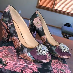 Floral, Kelly and Katie 8 1/2 block heels